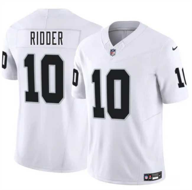Men & Women & Youth Las Vegas Raiders #10 Desmond Ridder White 2024 F.U.S.E. Vapor Stitched Jersey->las vegas raiders->NFL Jersey